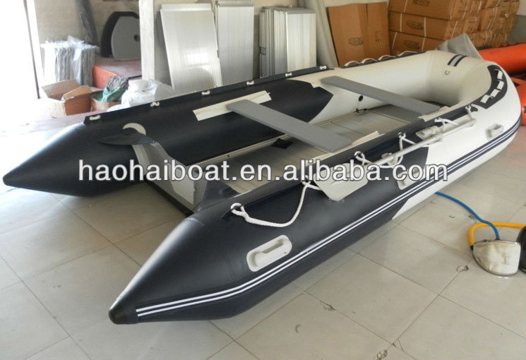 3.8m Cheap Aluminum Floor Inflatable Rubber Boat For Sale 