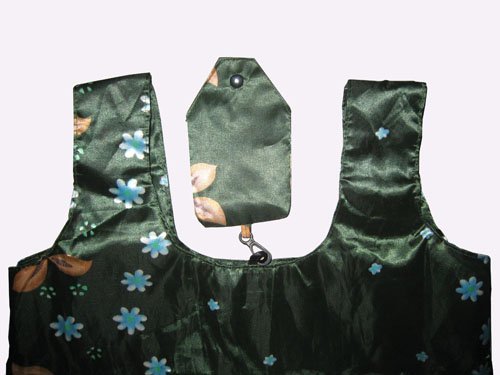 vest handle bag in satin,foldable shopping bag