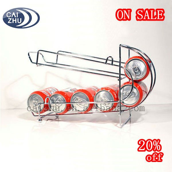 Chrome Steel Iron Wire Beer Cola Beverage Cans Dispenser Rack - Buy ...