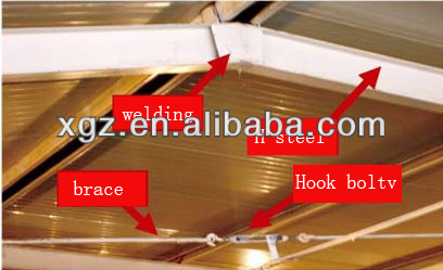 Low cost steel poultry shed