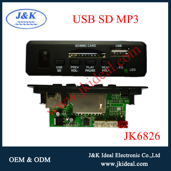 JK6839 China Wholesale fm mp3 player decoder module speaker sd module