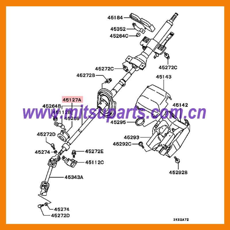 Steering Column Assembly For Mitsub Pajero V63 V64 V67 V73 V74 V75 V77
