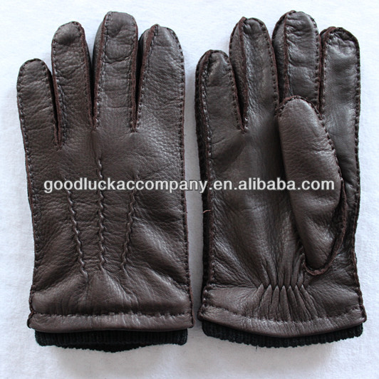 Costume mens dress deerskin leather gloves
