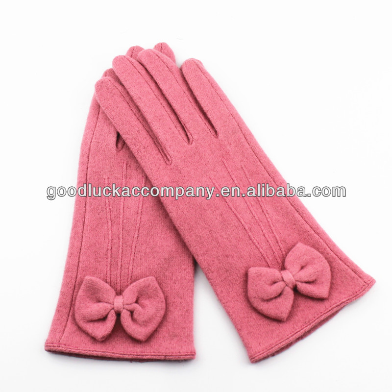 Decorative Butterfly Detailing Ladies Simplex Wool Glove