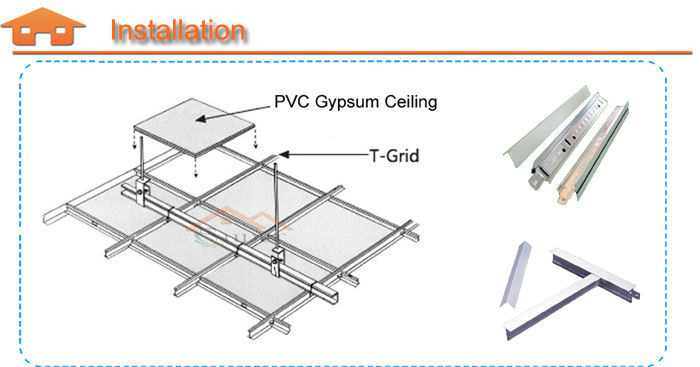 Soundproof pvc gypsum ceiling with fashion life element Soundproof pvc gypsum ceiling with fashion life element