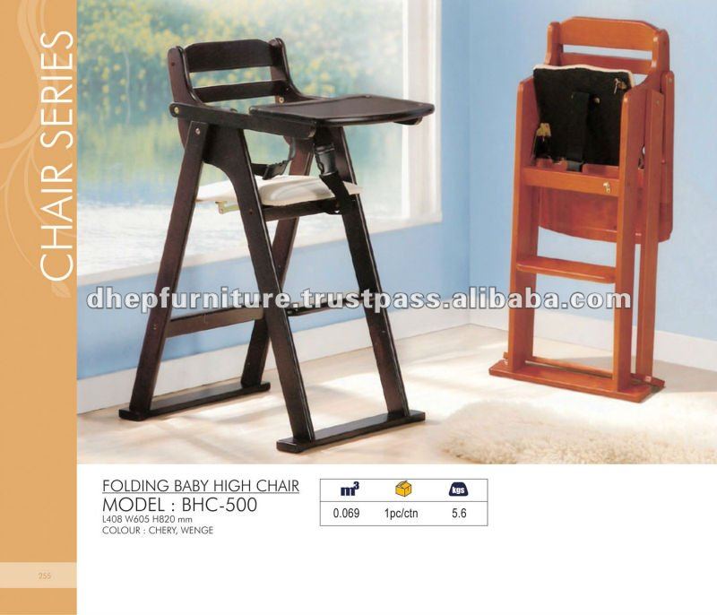 folding wooden highchair