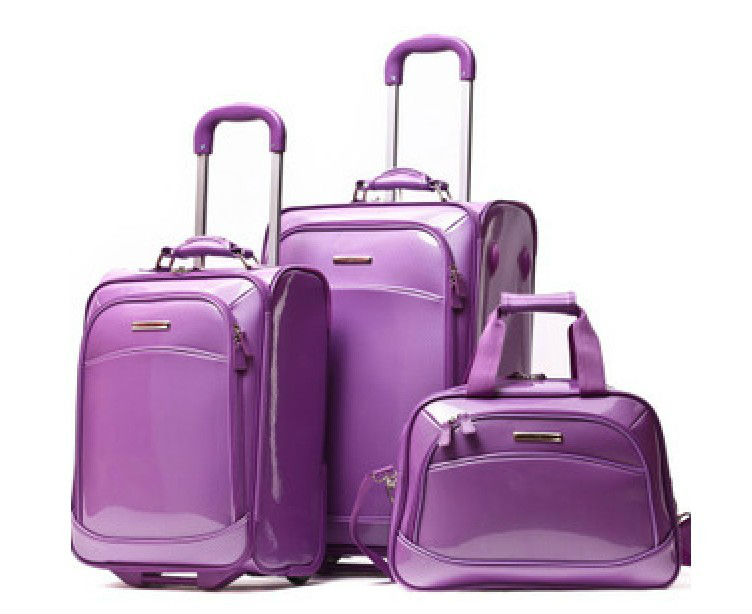 purple trolley bag