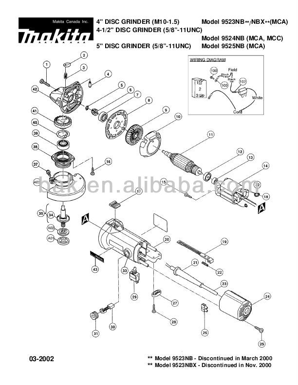 Makita Angle Grinder Parts Canada Reviewmotors.co