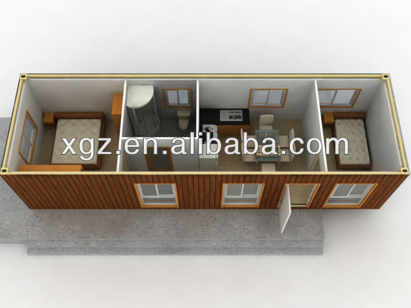 Good prefabricated modified shipping container house for living