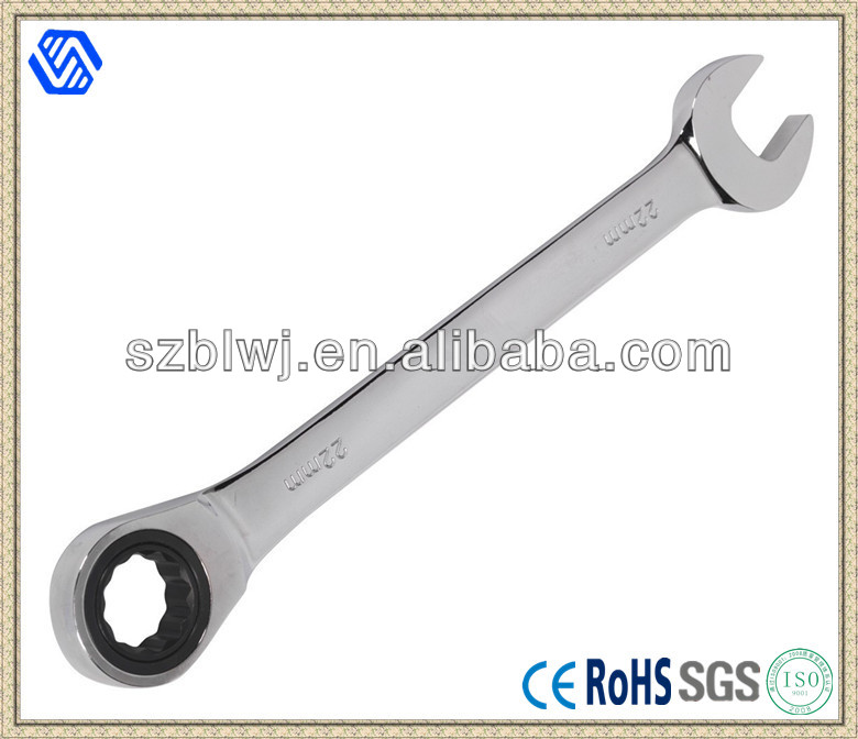 220mm Long 16mm 12 Point Polished Open Box End Combination Wrench Sets