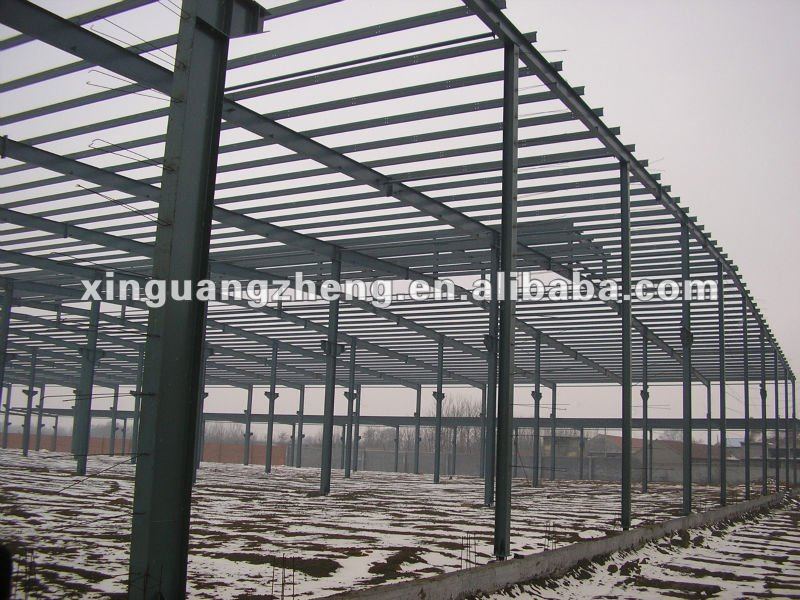 prefabricated wide span light steel frame structure building shed