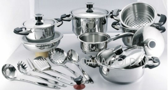 Steel Kitchen Products Creepingthyme Info 19pcs Cookware Set With Stainless Steel Kitchen Tools And Suction