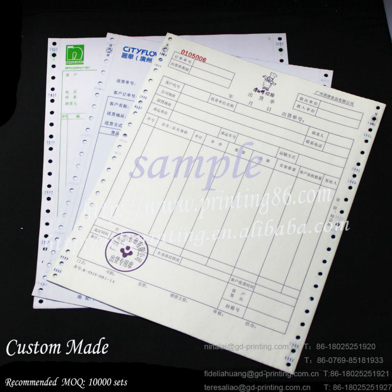 sample of delivery order form