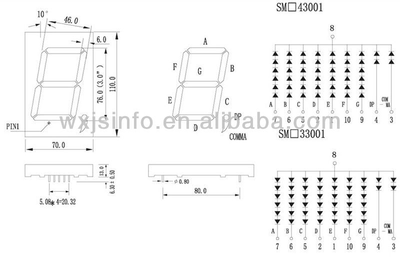Led 7 đoạn 65*86