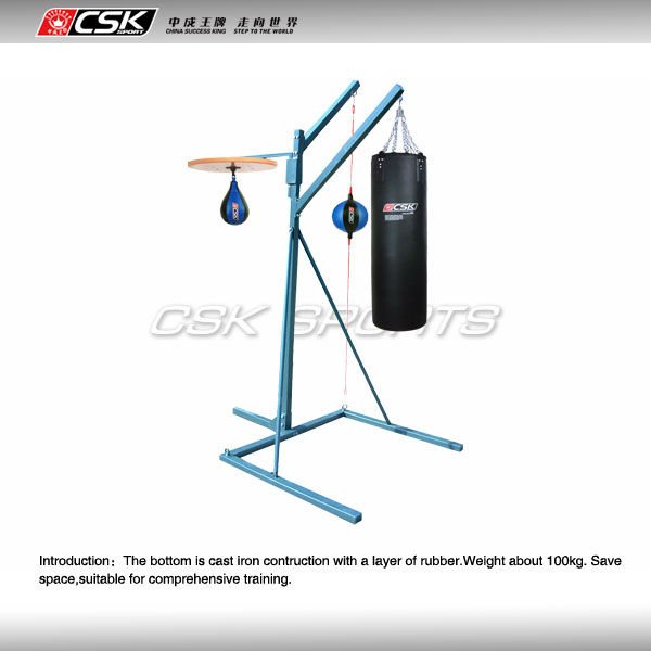 Three Stations Heavy Bag Stand Punching Boxing Three Stations Heavy Bag Stand