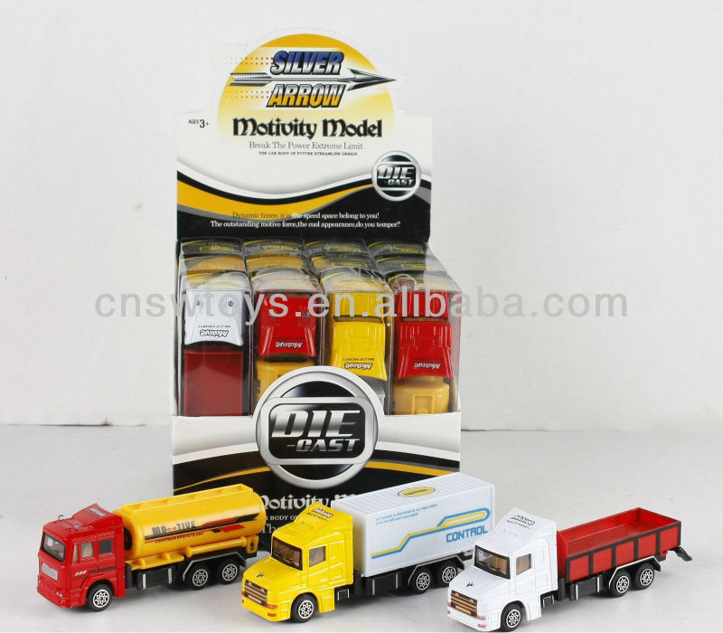 Diecast Truck Toys Metal Container Trailer Fuel Tanker Car Lorry Truck