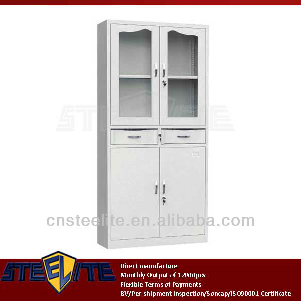 Glass Door Bookcase Laboratory Cupboard