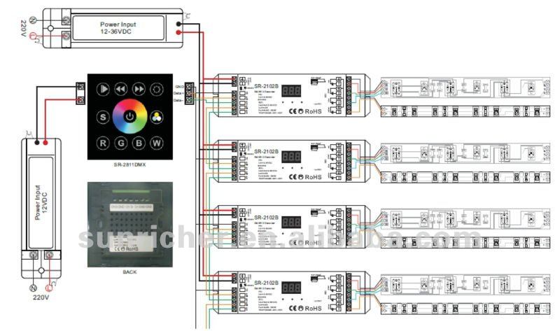 Подключение сенсорной панели Sr-2811 Лидер Продаж! Dmx512 Rgbw Контроллер - Buy Dmx Сенсорный Регулятор Rgb,D