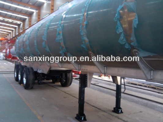 Tri Axles Fuel/ Oil Loading Tank Semi Truck Trailer with Other Dimensions , truck trailer spare parts