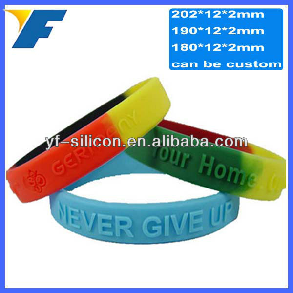 FDA country flags silicone bracelet/wrisbands 3
