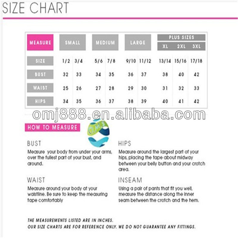 New Directions Size Chart