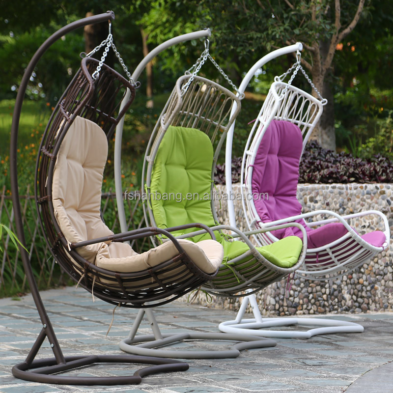 Outdoor Garden Patio Swing Furniture Free Standing Wood Curved Arc St09 Swing Chair 3 Colors Jpg
