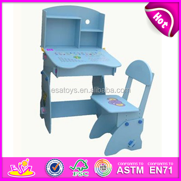 School Bus Wooden Kids Study Table And Chair With Chair Wrinting Table Furniture Set Wj278372