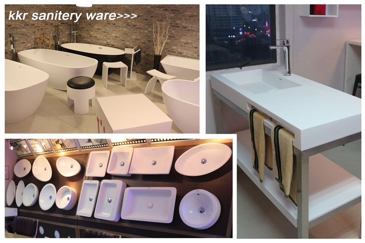 Luxury Black Stone Bathroom Freestanding Wash Basin from China