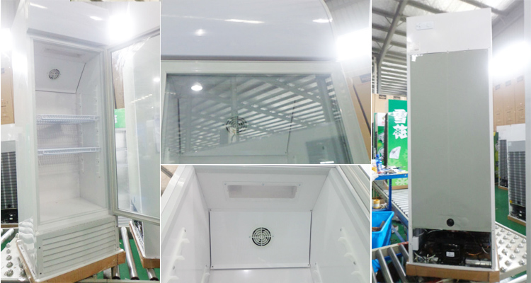 Refrigerator glass Door Beverage Cooler/ commercial beverage display cooler/upright display showcase cooler Made in China