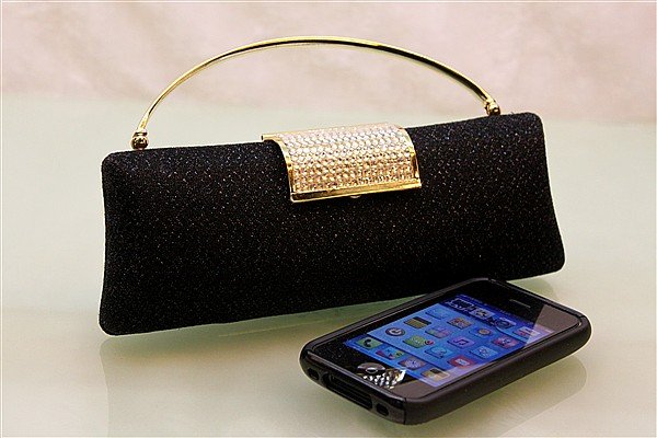 2018 Shinny Elegant Evening Clutch Mini Party Bag Bride Wedding Black Shiny Crystal Party Bag Handcraft Dress Clutch Purse Bride Wedding Handbag Evening Bags Money Purse1pcs Free Shipping